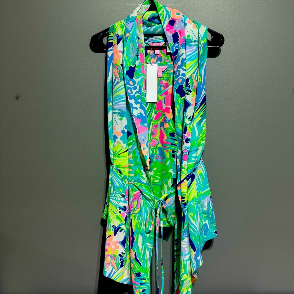 Lilly Pulitzer NWT Hana Convertible Silk Vest - WITH matching silk tank top NOWT